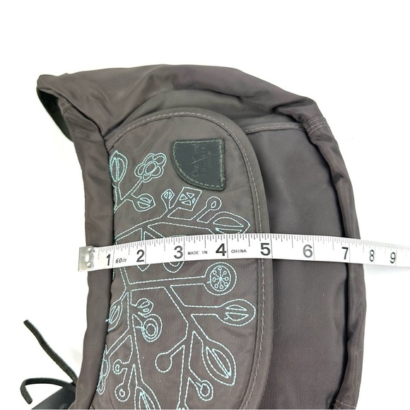 Overland Equipment Handbag Brown Gray Shoulder Bag Embroidered Floral Purse - Picture 11 of 13